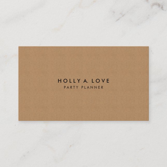 Kraft Paper #2 | Faux Paper Texture | Customizable Business Card (Front)