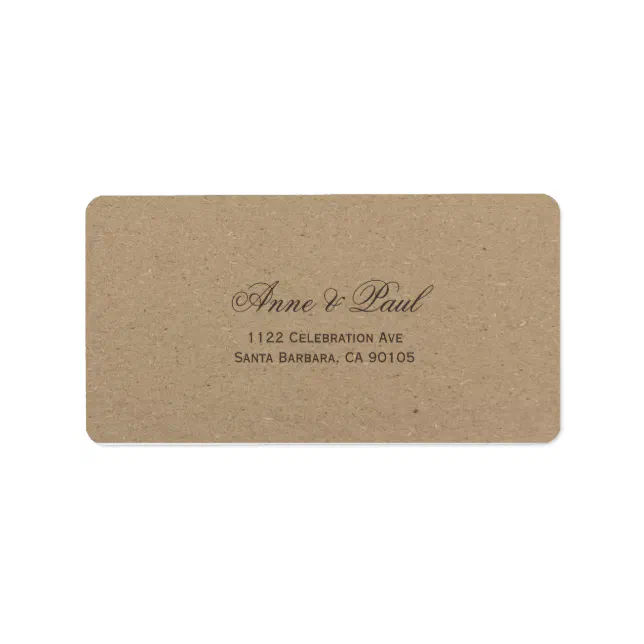 Kraft paper Address Labels Zazzle