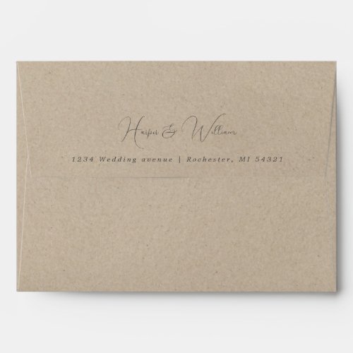kraft paper address wedding envelope