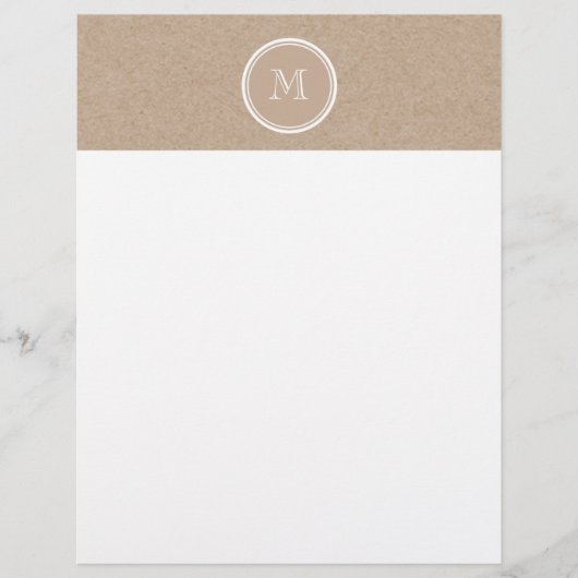 Kraft Paper Background Monogram (Front)