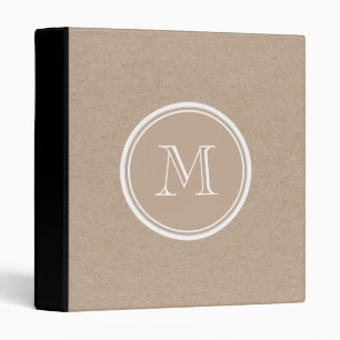 Kraft Paper Background Monogram Binder