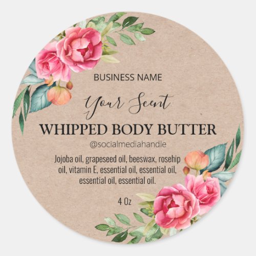 Kraft Paper Body Butter Labels