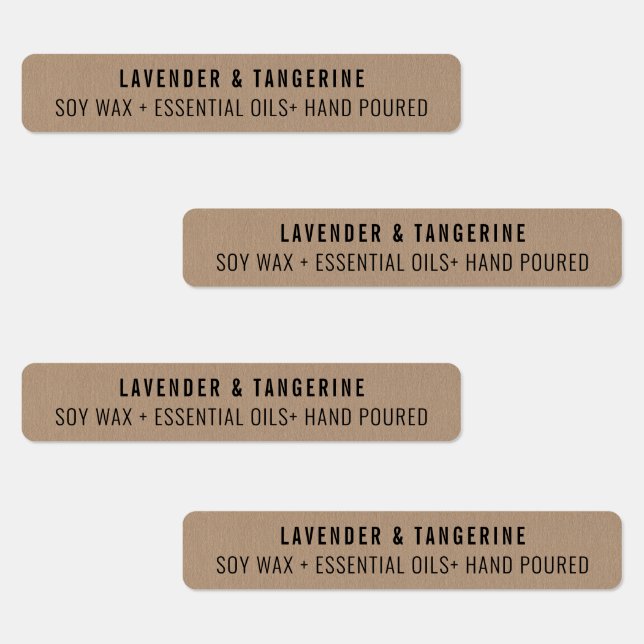 Kraft Paper Candle Tamper-proof Seal Labels (Group)