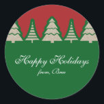 Kraft Paper Christmas Tree Rustic Holiday Stickers<br><div class="desc">Kraft Paper Christmas Tree Rustic Holiday Stickers. Add your own custom text or leave blank.</div>