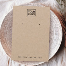 Kraft paper custom logo earring display card