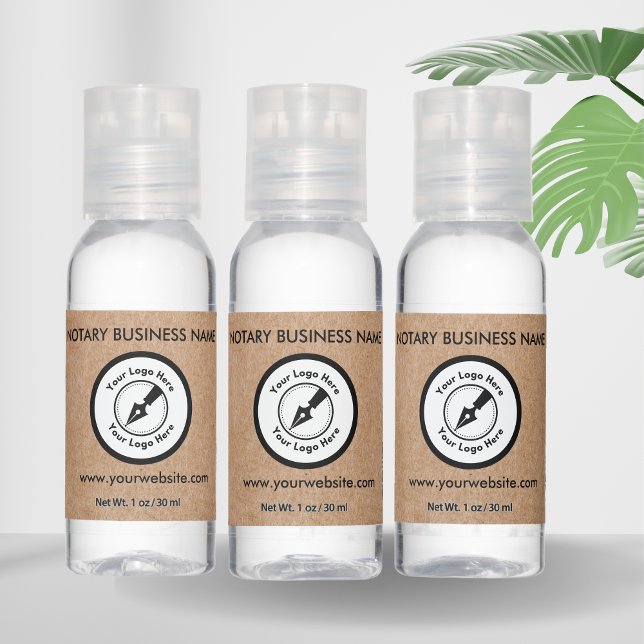 Kraft Paper Customer Gift Business Logo Notary  Hand Sanitizer (Creator Uploaded)