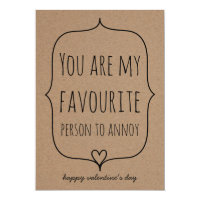Kraft Paper Cute Heart Funny Valentines Day Card