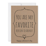 Kraft Paper Cute Heart Funny Valentines Day Holiday Card Kraft Paper Cute Heart Funny Valentines Day Holiday Card