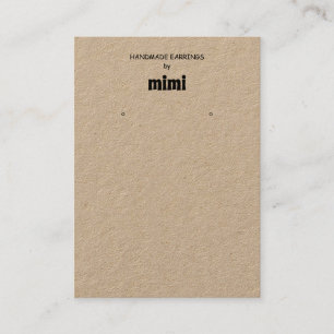 Kraft Paper Earring Display  Business Card