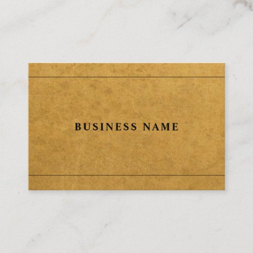 Kraft Paper Effect Company Attractive Clean Plain Business Card