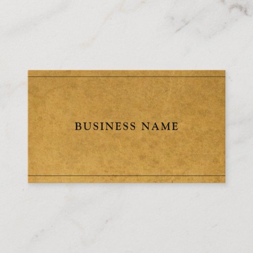 Kraft Paper Effect Creative Modern Company Plain Business Card