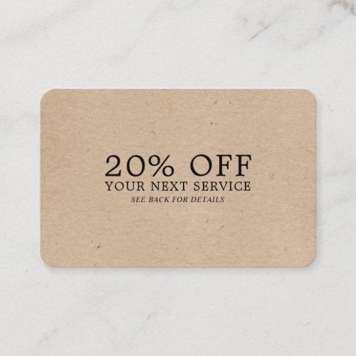 Kraft Paper Effect _ Discount Voucher