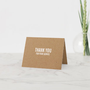 Kraft Paper Effect, Employee Thank You Card