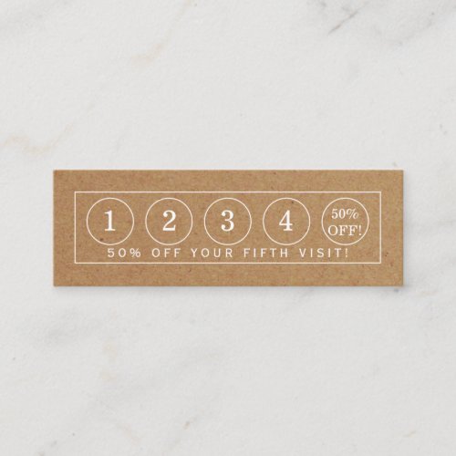 Kraft Paper Effect Strip _ Loyalty Card