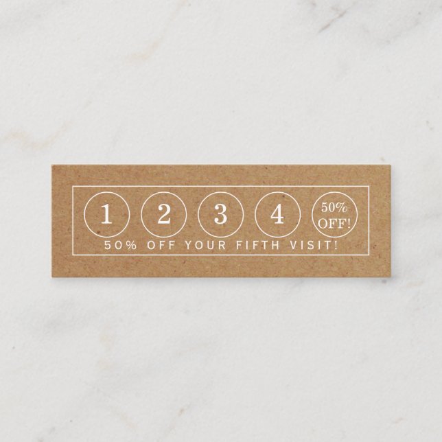 Kraft Paper Effect Strip - Loyalty Card (Front)