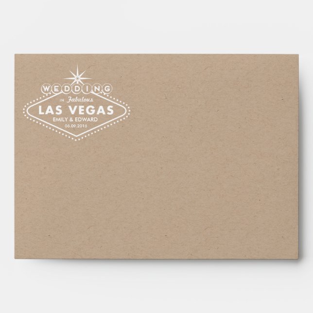 Kraft Paper Envelope Las Vegas Wedding (Front)