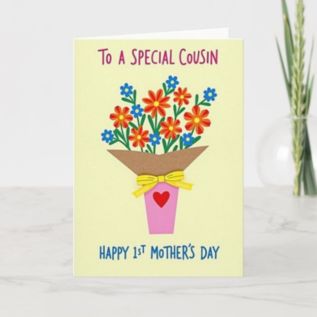 Kraft Paper Floral Bouquet Card (Front)