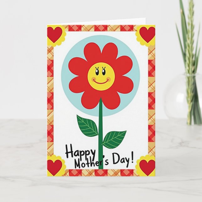 Kraft Paper Floral Mothers Day Card (Front)