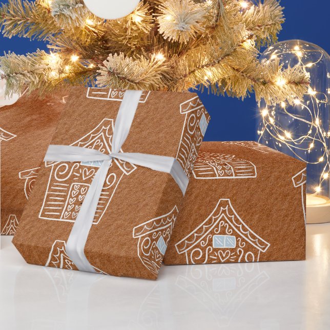 Kraft Paper Gingerbread House Brown Christmas (Holidays)