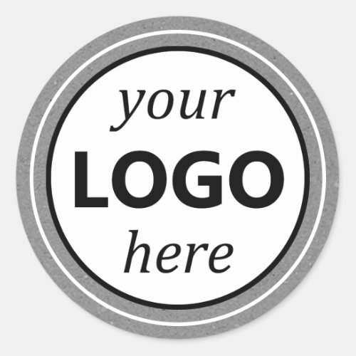 Kraft Paper Gray Your Circle Logo Image Sticker