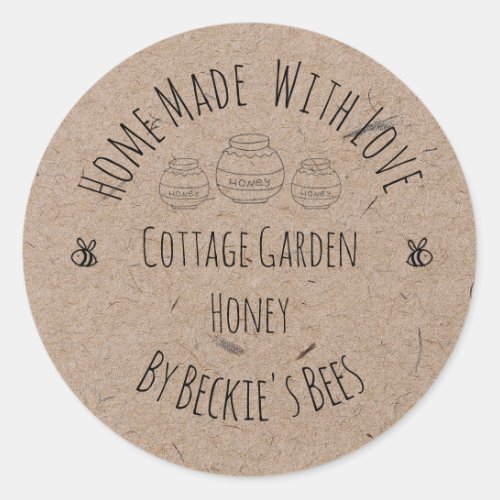 Kraft Paper  Honey Jar Label