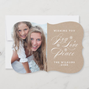 KRAFT PAPER JOY HOLIDAY PHOTO CARD