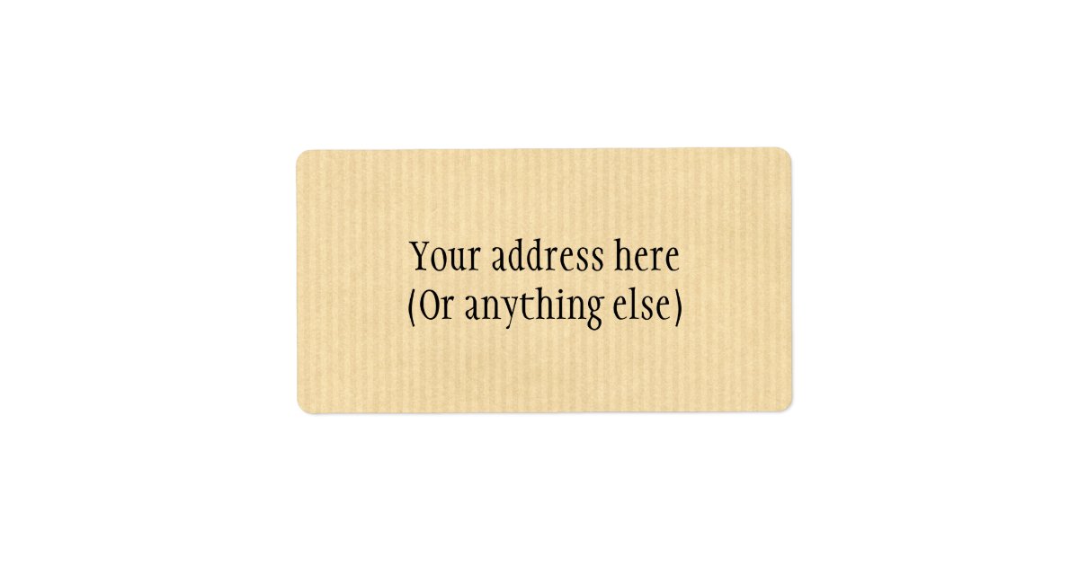 Kraft Paper Label Zazzle
