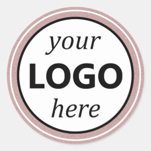 Kraft Paper Lilac Your Circle Logo Image Sticker