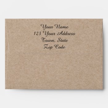 Kraft Paper Look Pre-printed Envelope by GraphicsByMimi at Zazzle