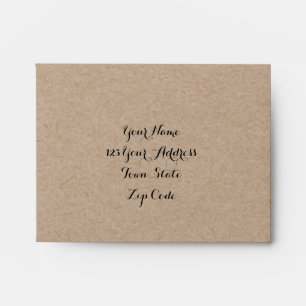 Kraft Paper Look Rustic Wedding RSVP Envelopes