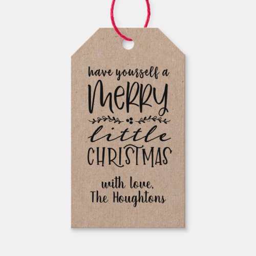 Kraft Paper Merry Christmas Gift Tags