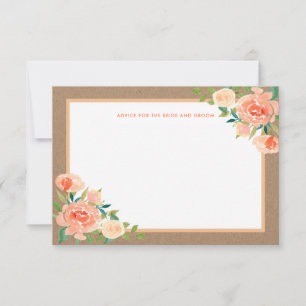 Kraft Paper Peach Florals Wedding Advice