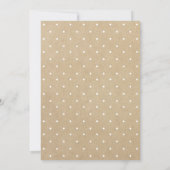 Kraft Paper Polka Dots Baby Shower Invitation (Back)