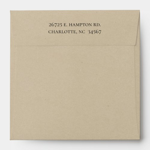 Kraft Paper Return Address Envelope