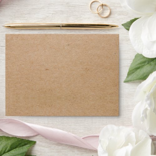 Kraft Paper Rustic Outdoor Wedding Invitation Envelope