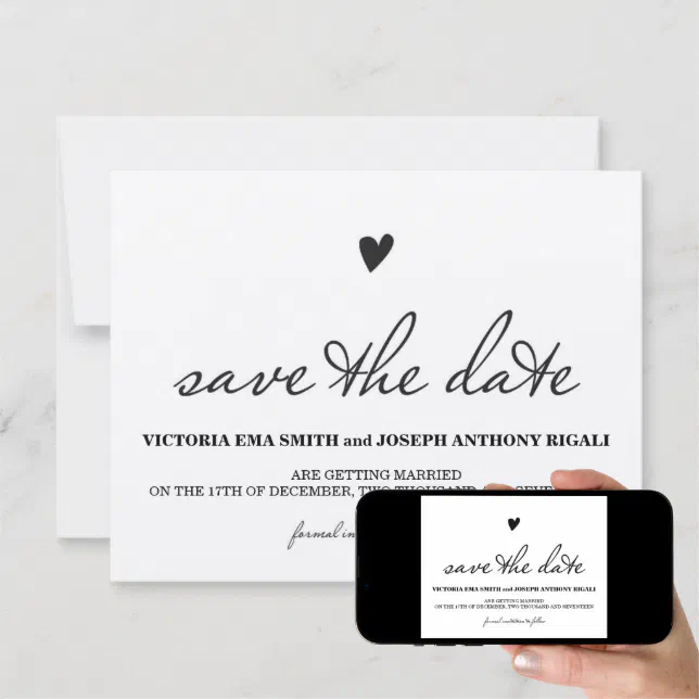 Kraft Paper Save The Date Card Zazzle