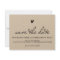 Kraft Paper Save The Date Card