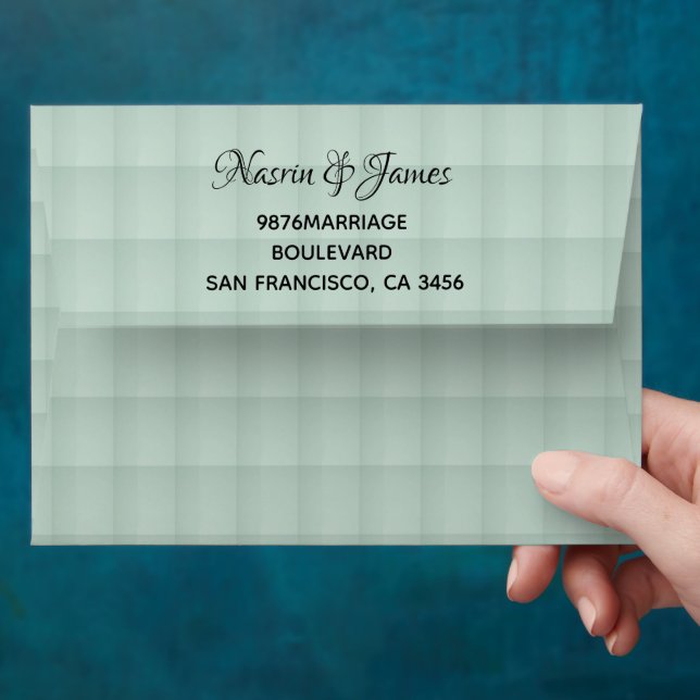 Kraft Paper Script Wedding Return Address Envelope (Hand)