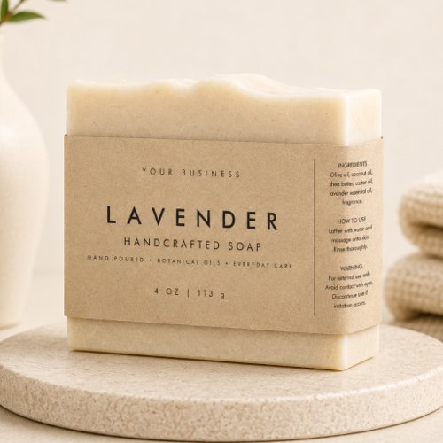 Kraft Paper Soap Small Business Belly Band Label