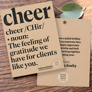 Kraft Paper Style Corporate Business Round Logo Note Card
