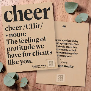 Kraft Paper Style Corporate Business Square Logo Note Card