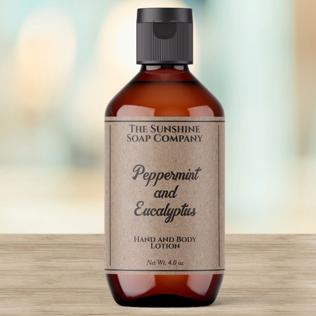 Kraft Paper Style Cosmetics Bottle  Label (Creator Uploaded)