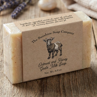 Kraft paper style Goat's Milk Soap Label