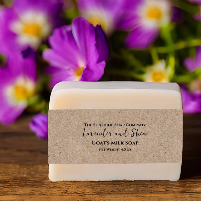 Kraft Paper Style Minimalist Soap Belly Band (Creator Uploaded)