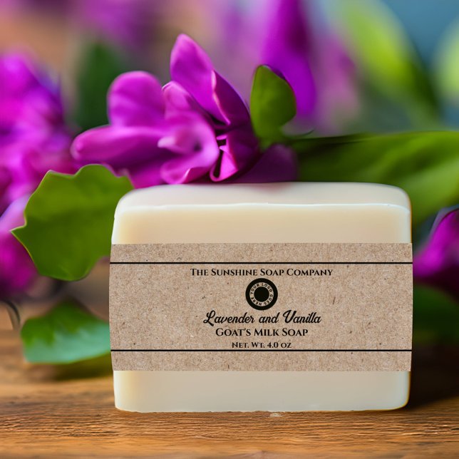 Kraft Paper Style Soap Belly Band with Logo (Creator Uploaded)