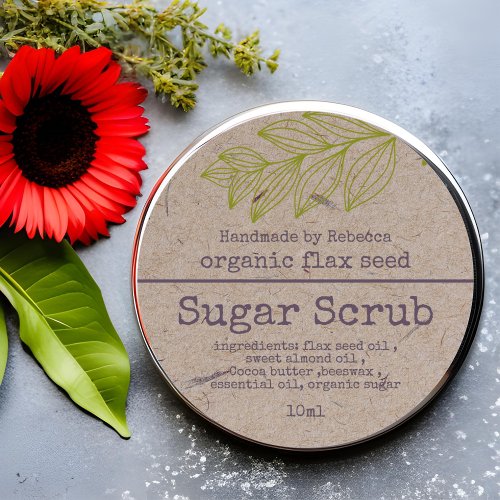 Kraft paper Sugar Scrub Label 