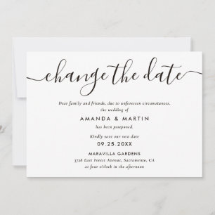 Kraft Paper Wedding Postponement Announcement