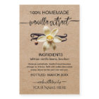 kraft Personalized Homemade Vanilla Extract Label