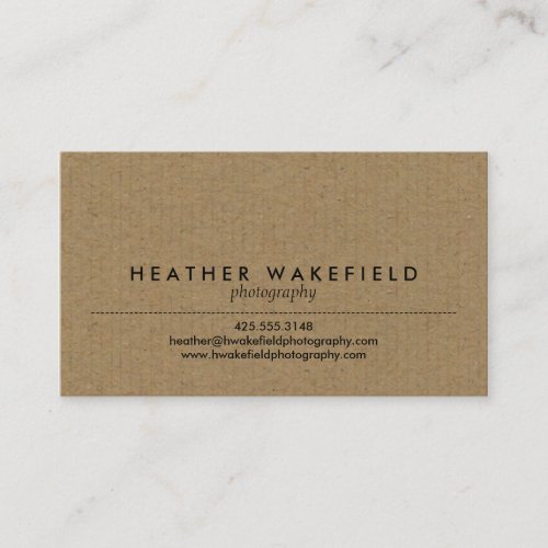 Kraft &amp; Photo Calling Card Business Card Template