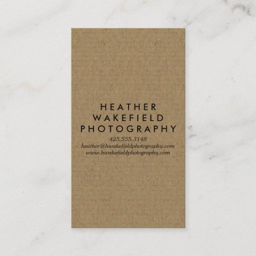 Customizable Kraft & Photo Calling Card Business Card